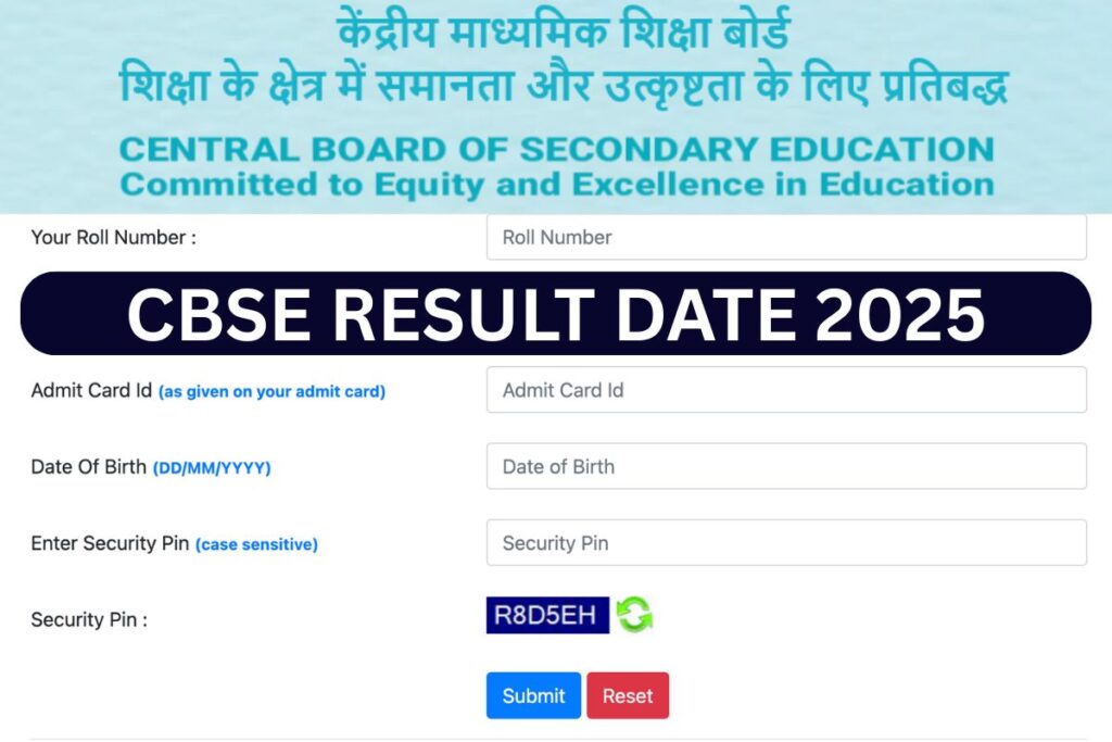 CBSE Result Date 2025: Class 10th 12th Marksheet Download at cbse.gov.in