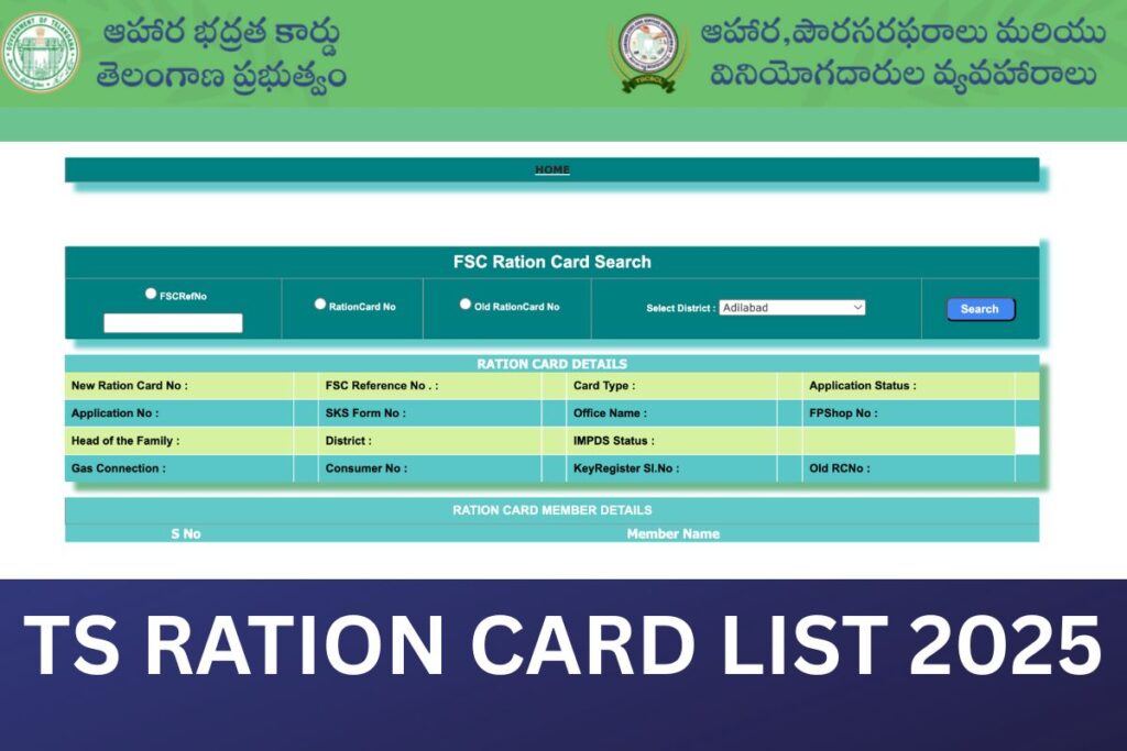 TS Ration Card List 2025